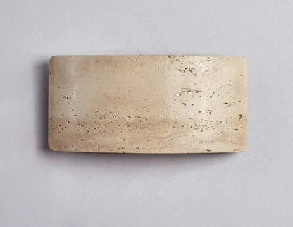 StoneLuxe – Minimalist Wall Lamp in Travertine