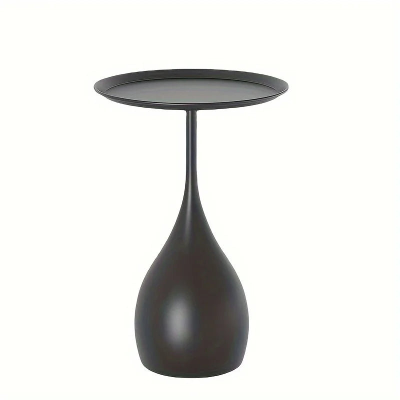 Mobile Round Side Table with Wheels Modern Design