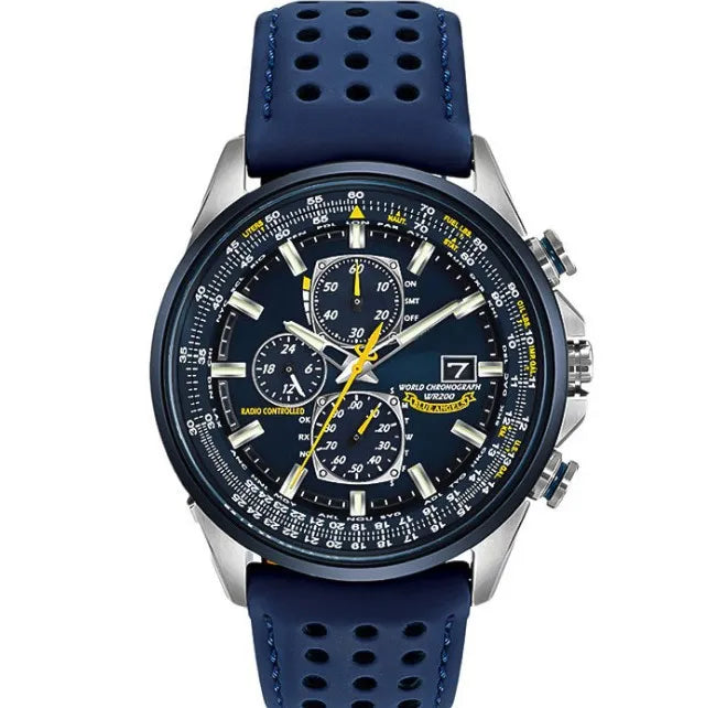 Men’s Stainless Steel Chronograph Watch with Calendar