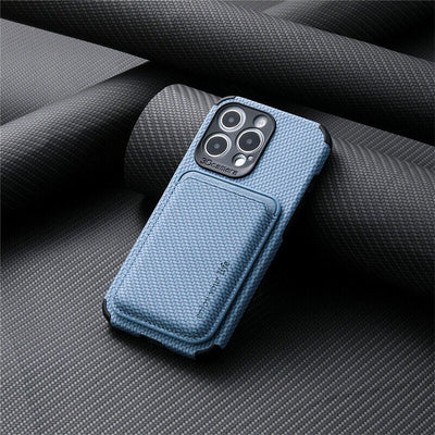 MagSafe Wallet Phone Case with Carbon Fiber Protection