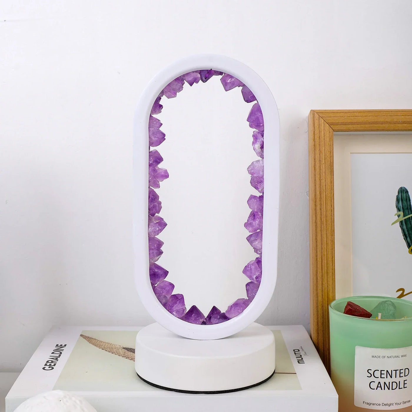 Natural Amethyst Crystal Lamp for Relaxation