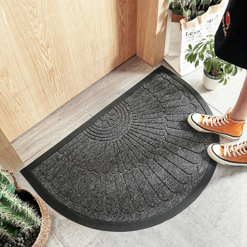 Half-Round Non-Slip Rubber Doormat Indoor Outdoor