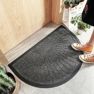 Half-Round Non-Slip Rubber Doormat Indoor Outdoor