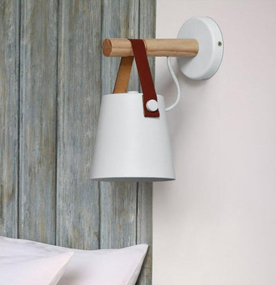 Wooden Nordic Wall Lamp – Minimalist Hanging Light Fixture