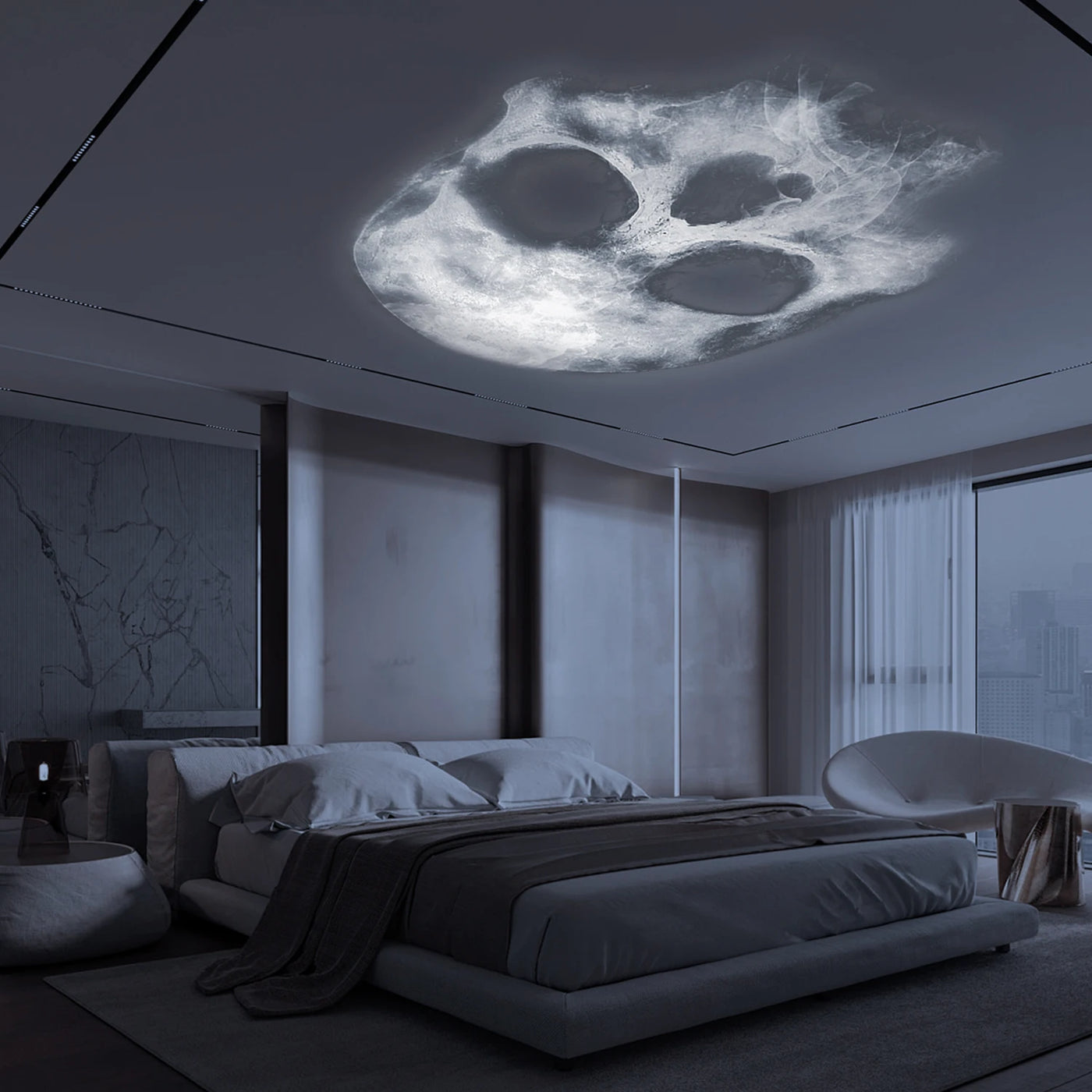 Skull Projection Night Light with USB Power