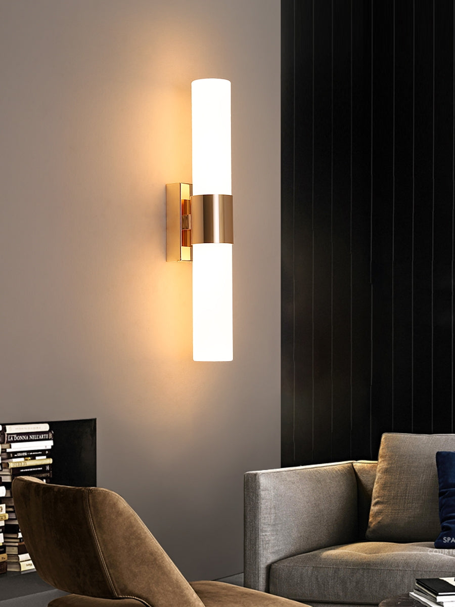 PrimeLume – Minimalist Gold Wall Lamp with Energy-Efficient LED