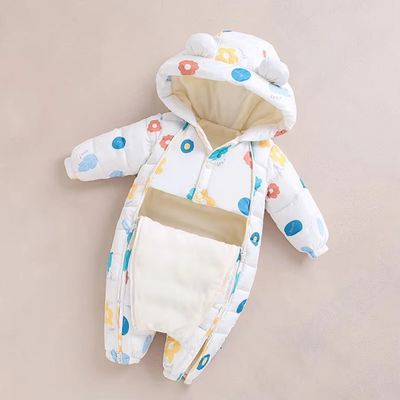 Cozy Fleece Hooded Romper for Babies and Toddlers