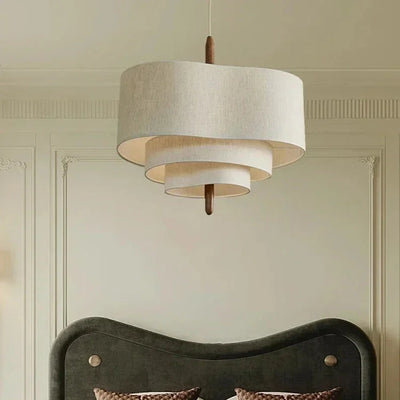 Japanese Wabi Sabi Fabric Chandelier Minimalist Pendant Light