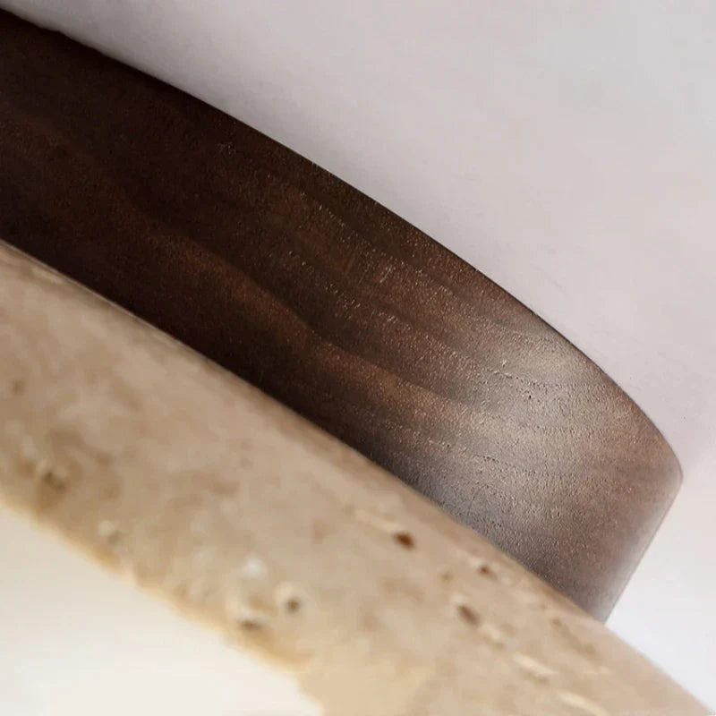 Travertine LED Ceiling Lamp Recessed Design