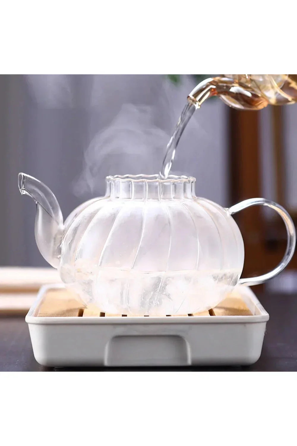 Glass Teapot with Infuser and Lid for Loose Tea