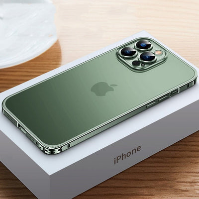 Aluminum Metal Case with Polycarbonate Back for iPhone
