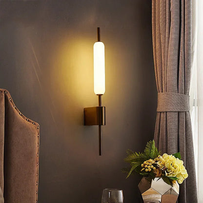 AuraGleam – Elegant Gold Wall Lamp for LED Lighting