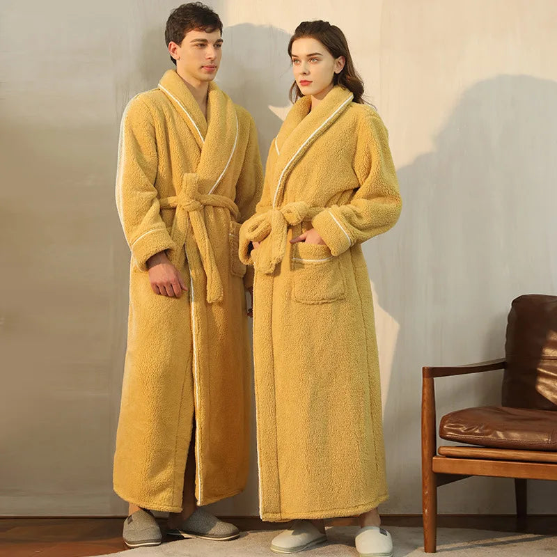 Men’s Flannel Fleece Winter Bathrobe Robe