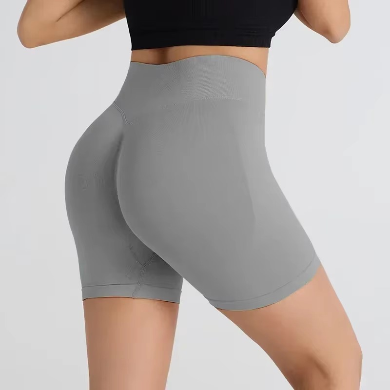 Women’s Seamless High Waist Yoga Shorts for Fitness and Running