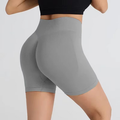 Women’s Seamless High Waist Yoga Shorts for Fitness and Running
