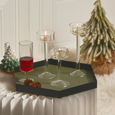 Clear Acrylic Candle Holder Set – 3-Piece LumaVase