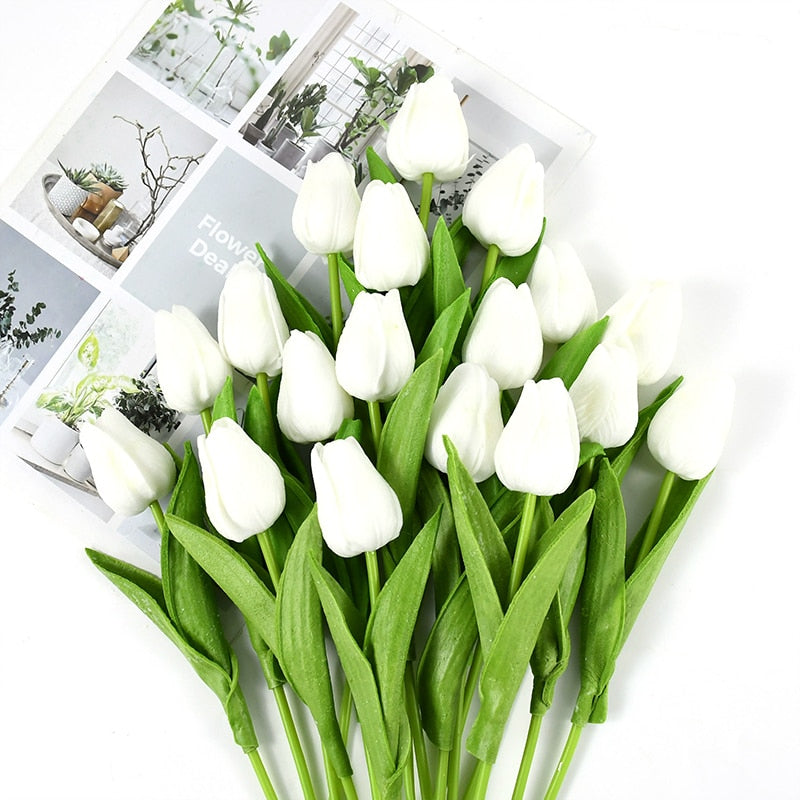 Artificial Tulip Bouquet with Realistic Lifelike Flowers