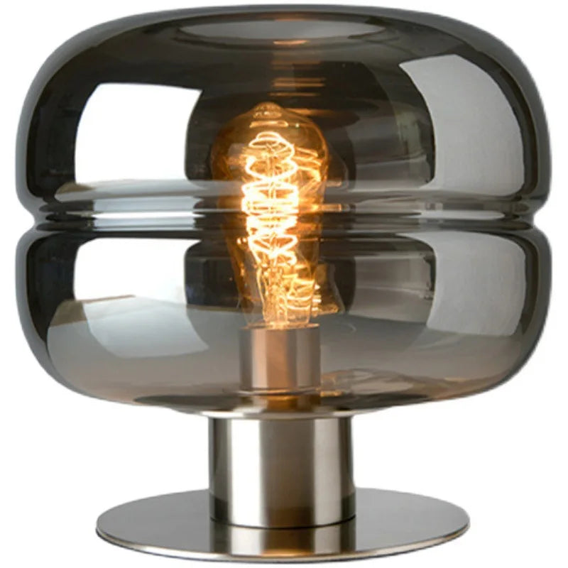 Scandinavian Glass Table Lamp – AuroraForm E27