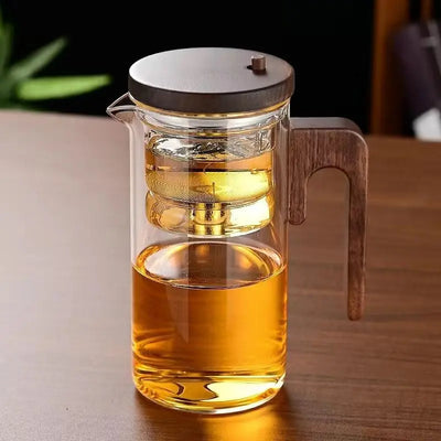 Glass Teapot with Infuser & Wooden Handle – ZenSteep