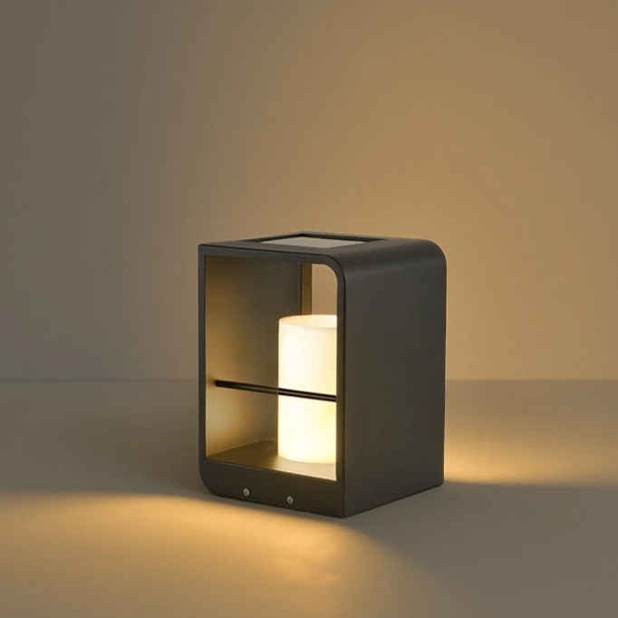 Solar Terrace Lamp with Warm LED Lighting