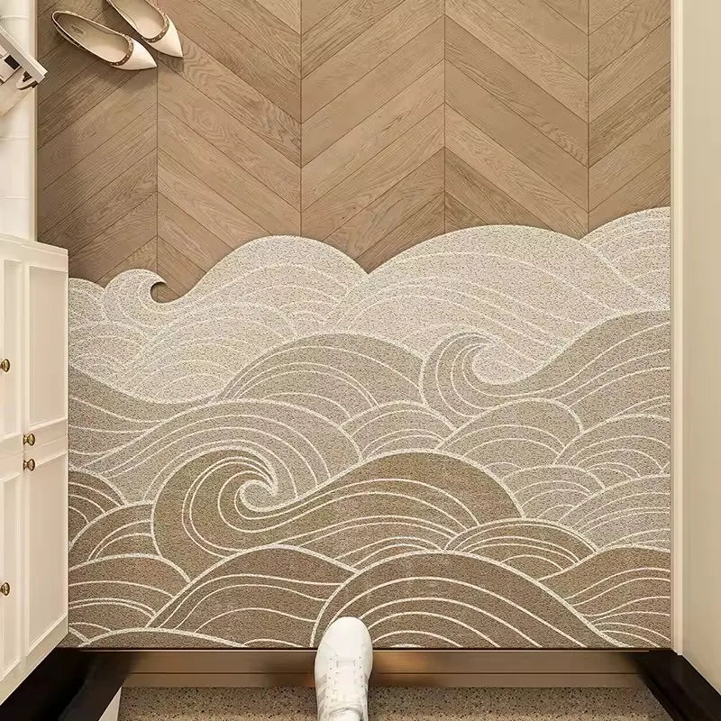 Non-Slip PVC Entrance Door Mat – Water-Absorbent, Easy-Clean Floor Rug for Home & Kitchen