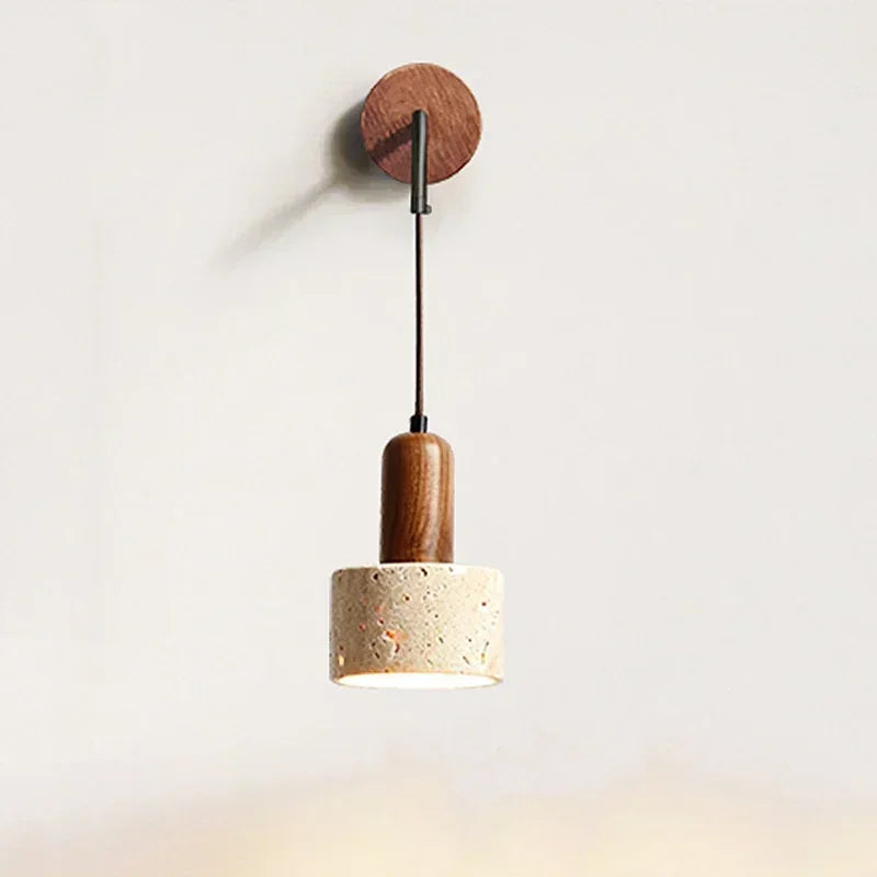 Wabi-Sabi Stone Wall Lamp – Warm LED Light