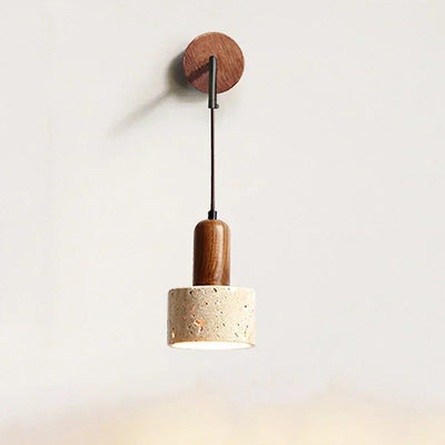 Wabi-Sabi Stone Wall Lamp – Warm LED Light