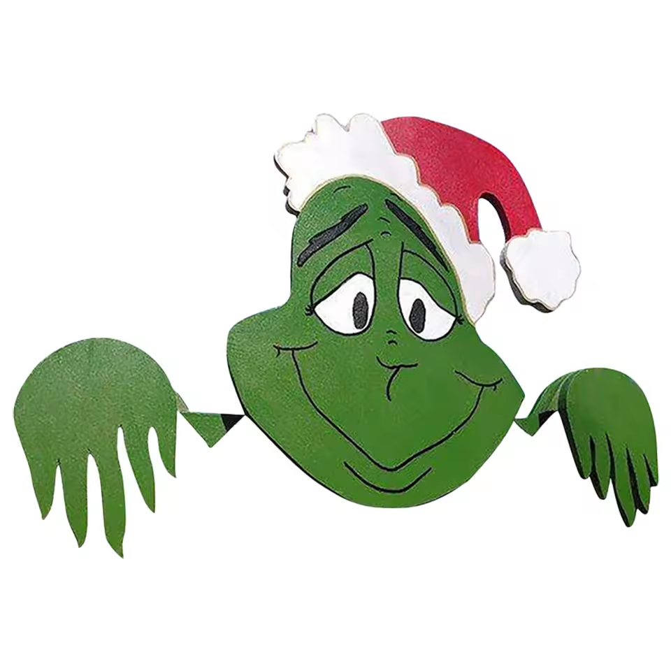 Christmas Garden Decor Peeking Ornaments