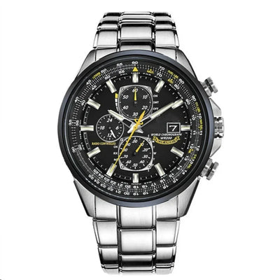 Men’s Stainless Steel Chronograph Watch with Calendar