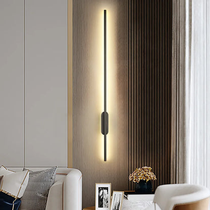 LuxeSofa – Modern Wall Lamp in Black and Gold for Stylish Living