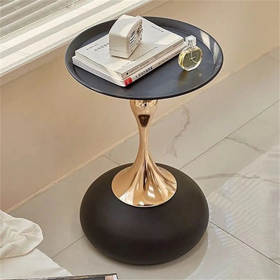 Italian Design Small Round Metal Side Table for Living Room