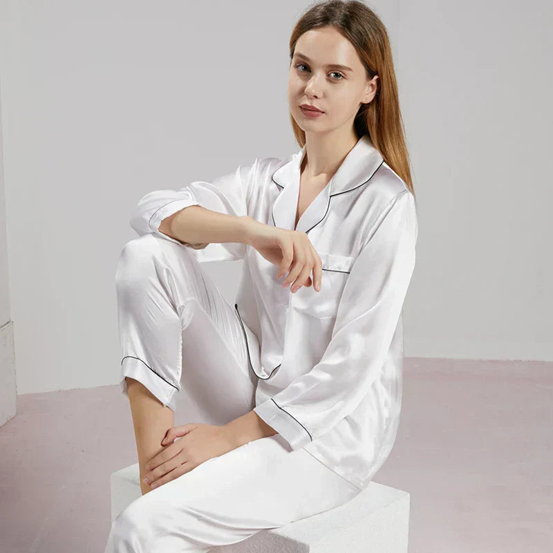 Celeste Ladies’ Silk Pyjama Set – 100% Silk Luxury Nightwear