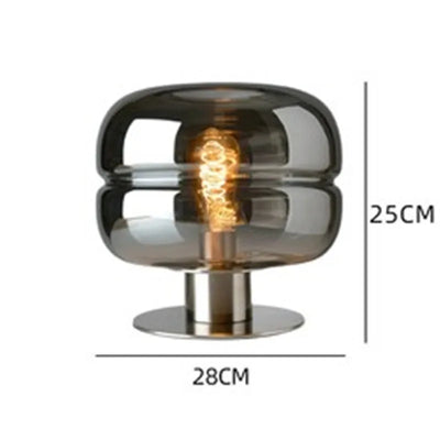 Scandinavian Glass Table Lamp – AuroraForm E27