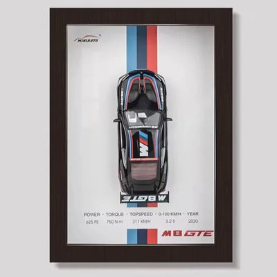 Framed 3D Car Model Decorative Artwork