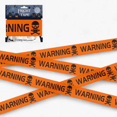 Bandeau Warning Skull Halloween - Spooky Party Decoration