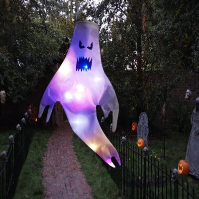 Halloween Hanging Ghost Lights – LED Outdoor Decor