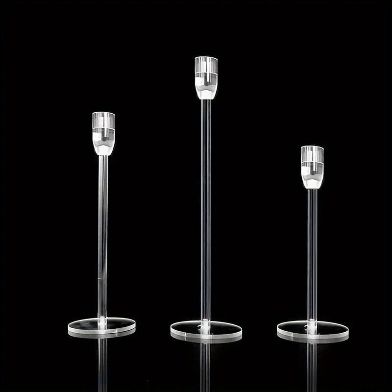 LumenAcry Acrylic Candle Holder Set (3-piece)