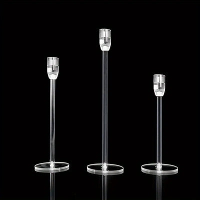 LumenAcry Acrylic Candle Holder Set (3-piece)