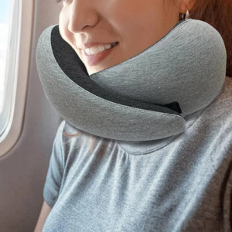 NeckNester Compact Memory Foam Travel Pillow