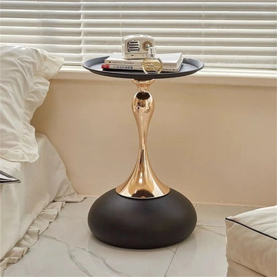Italian Design Small Round Metal Side Table for Living Room