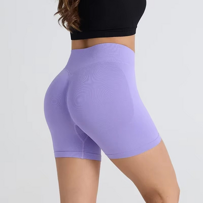 Women’s Seamless High Waist Yoga Shorts for Fitness and Running