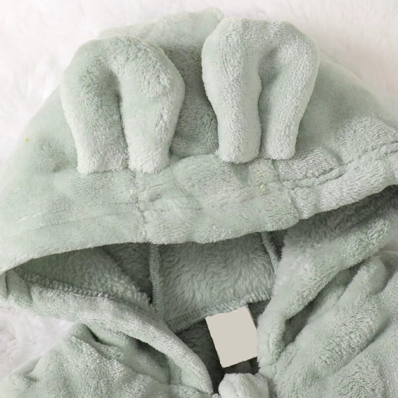 Baby Boys’ Cozy Plush Hooded Jumpsuit with Zipper Closure