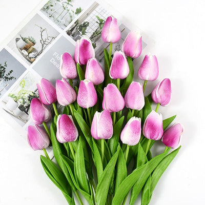 Artificial Tulip Bouquet with Realistic Lifelike Flowers