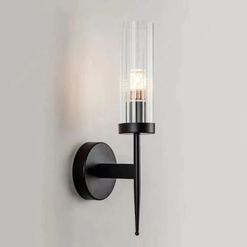 Stainless Steel Wall Lamp with Glass Shade