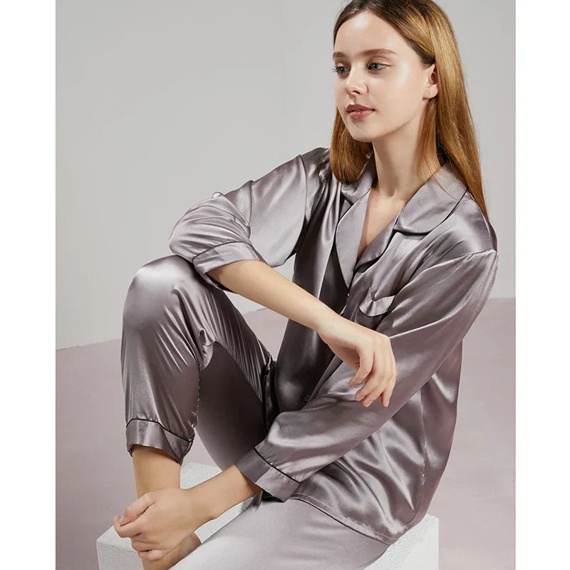 Celeste Ladies’ Silk Pyjama Set – 100% Silk Luxury Nightwear