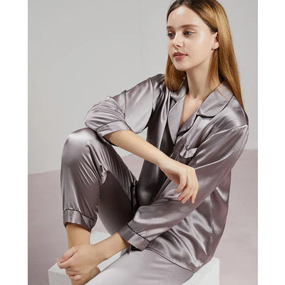 Celeste Ladies’ Silk Pyjama Set – 100% Silk Luxury Nightwear