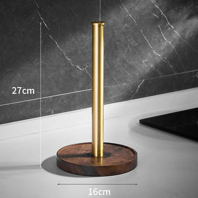 Walnut Wood Paper Towel Holder Stand