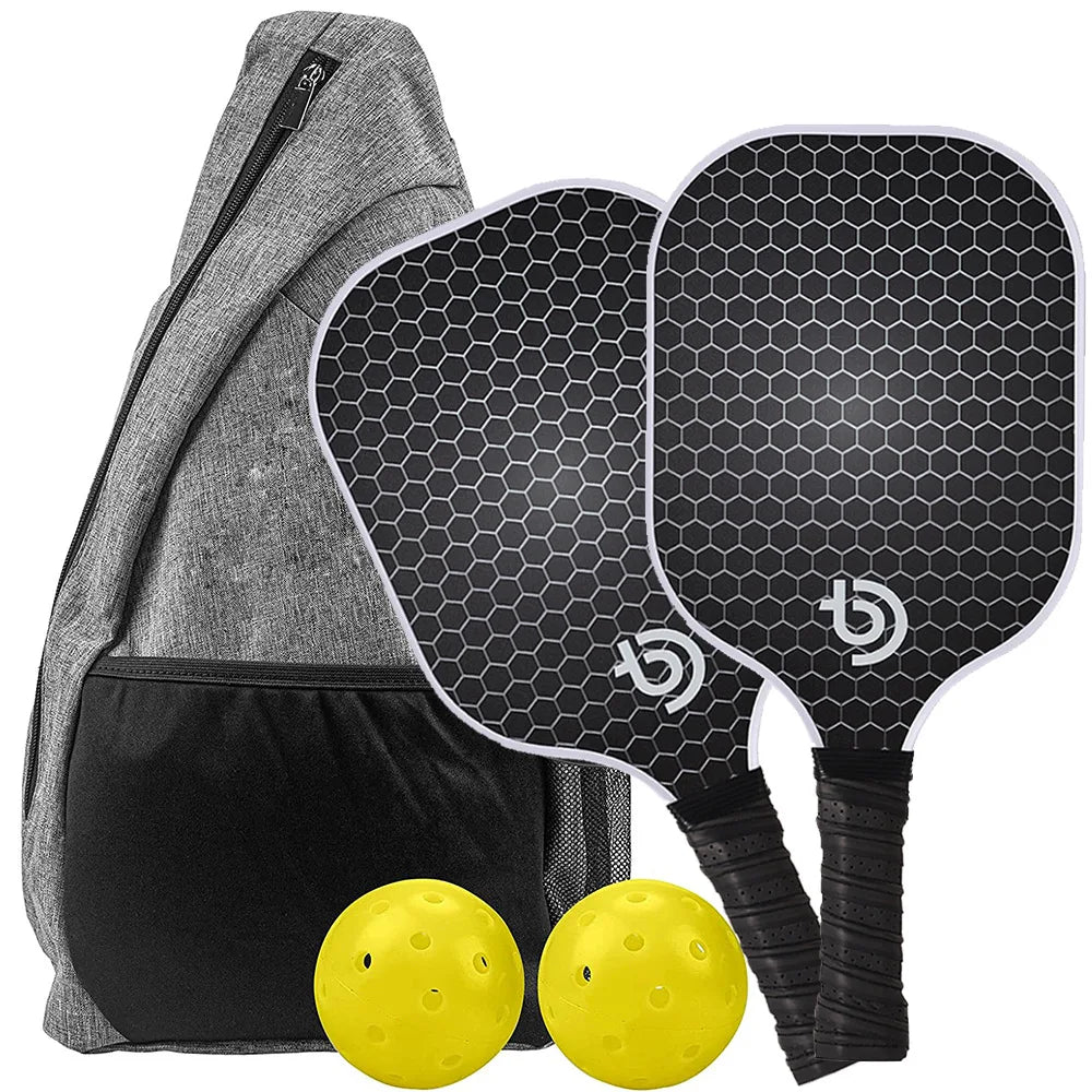 Pickleball Paddle Set Graphite Carbon Fiber USAPA Approved