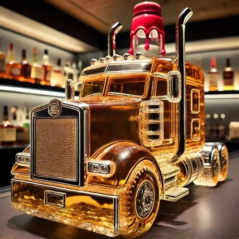 Unique Semi Truck Whiskey Bottle