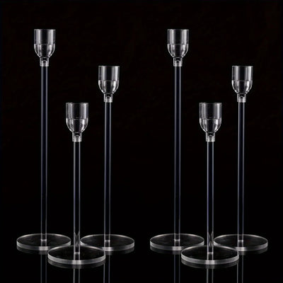 LumenAcry Acrylic Candle Holder Set (3-piece)